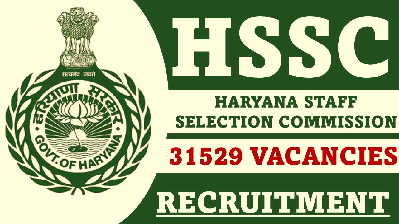 HSSC Recruitment 2023 - Haryana Staff Selection Commission(HSSC)